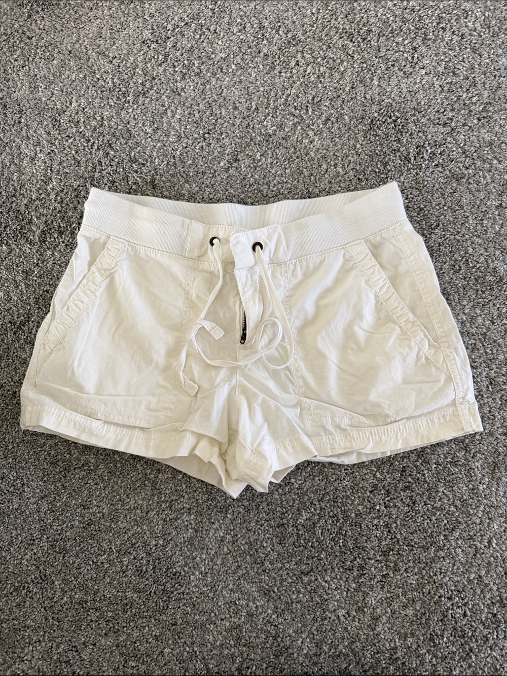 Women's White Drawstring Lounge Shorts Size 2